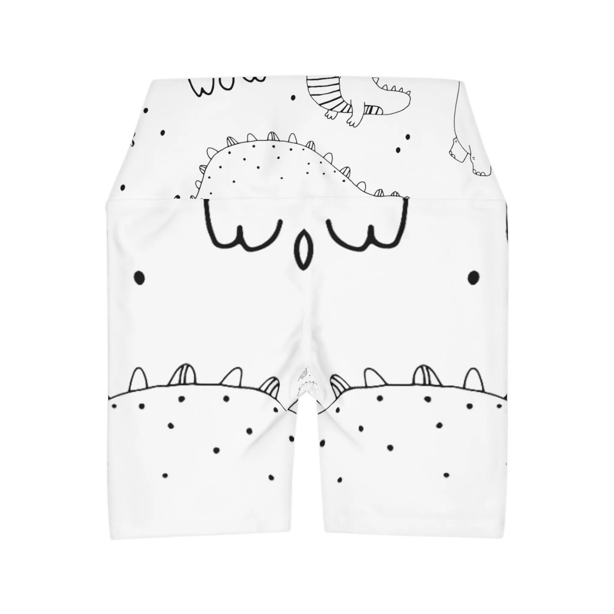 Doodle Dinosours - Inovax High Waisted Yoga Leggings