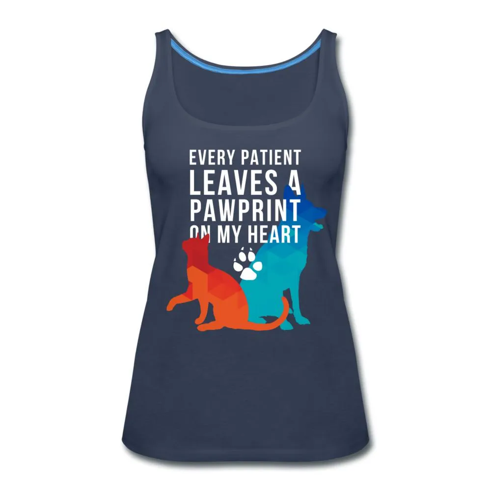 Every patients leaves a pawprint on my heart Women's Tank Top