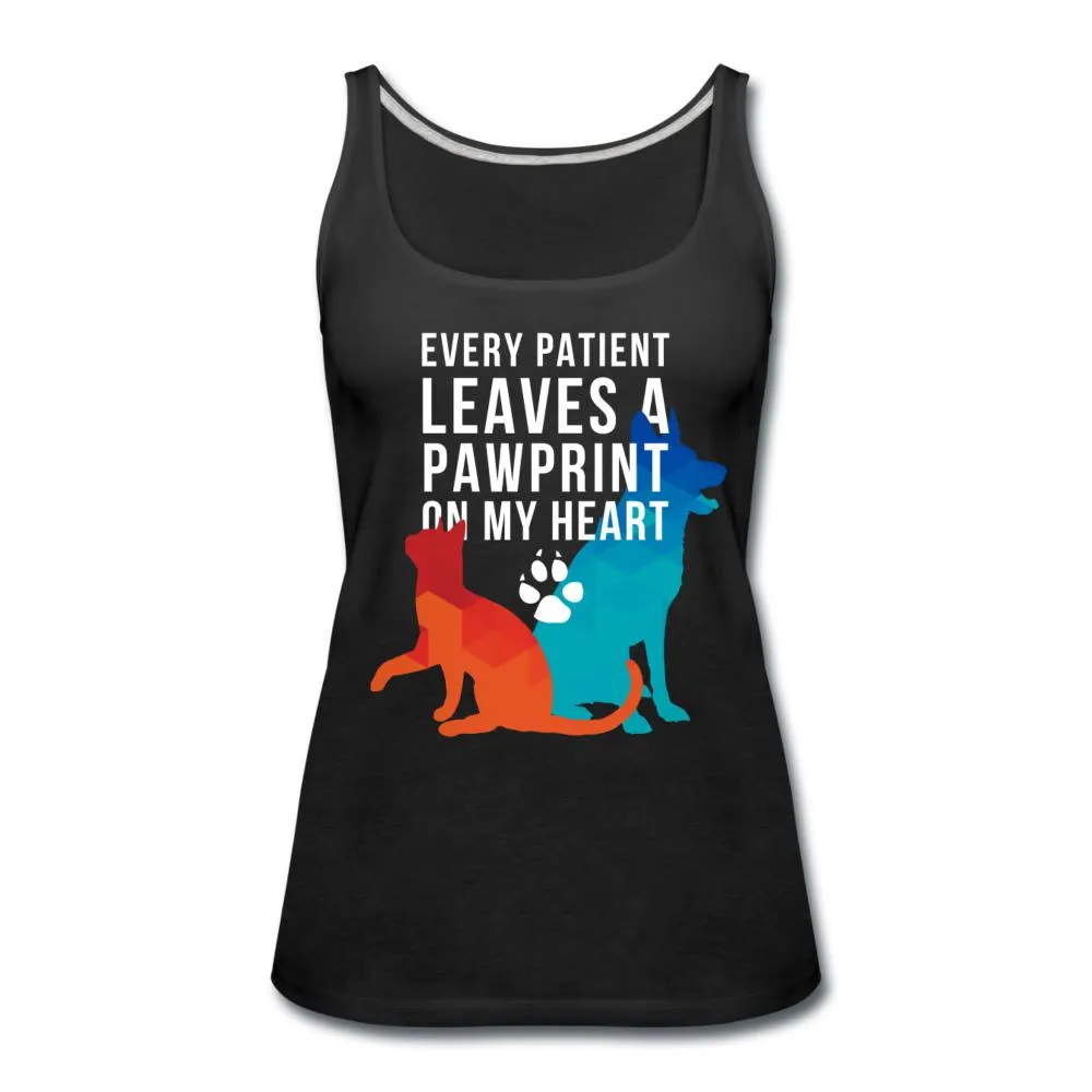 Every patients leaves a pawprint on my heart Women's Tank Top