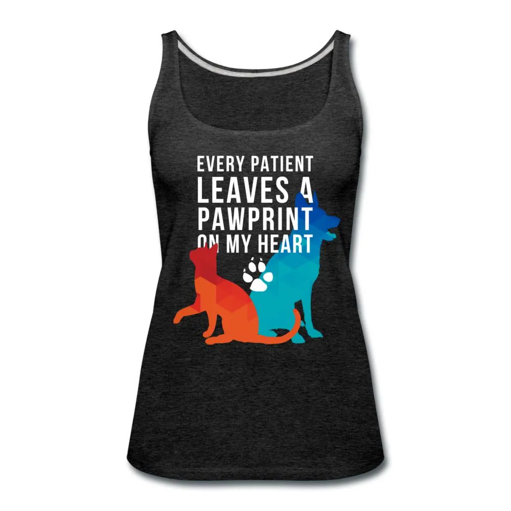 Every patients leaves a pawprint on my heart Women's Tank Top