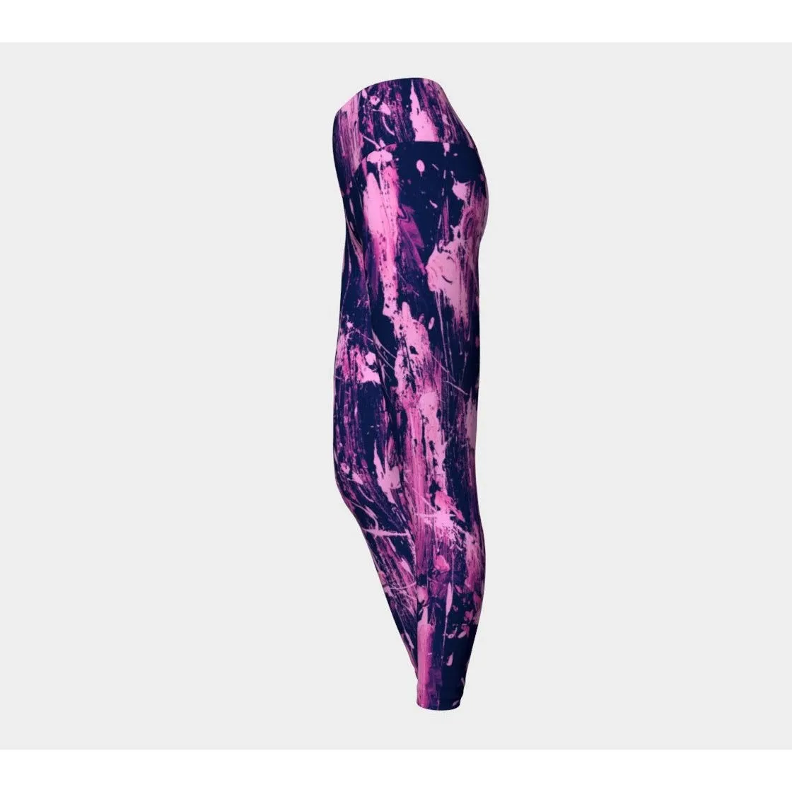 Feather Splash Leggings - Fuchsia Pink