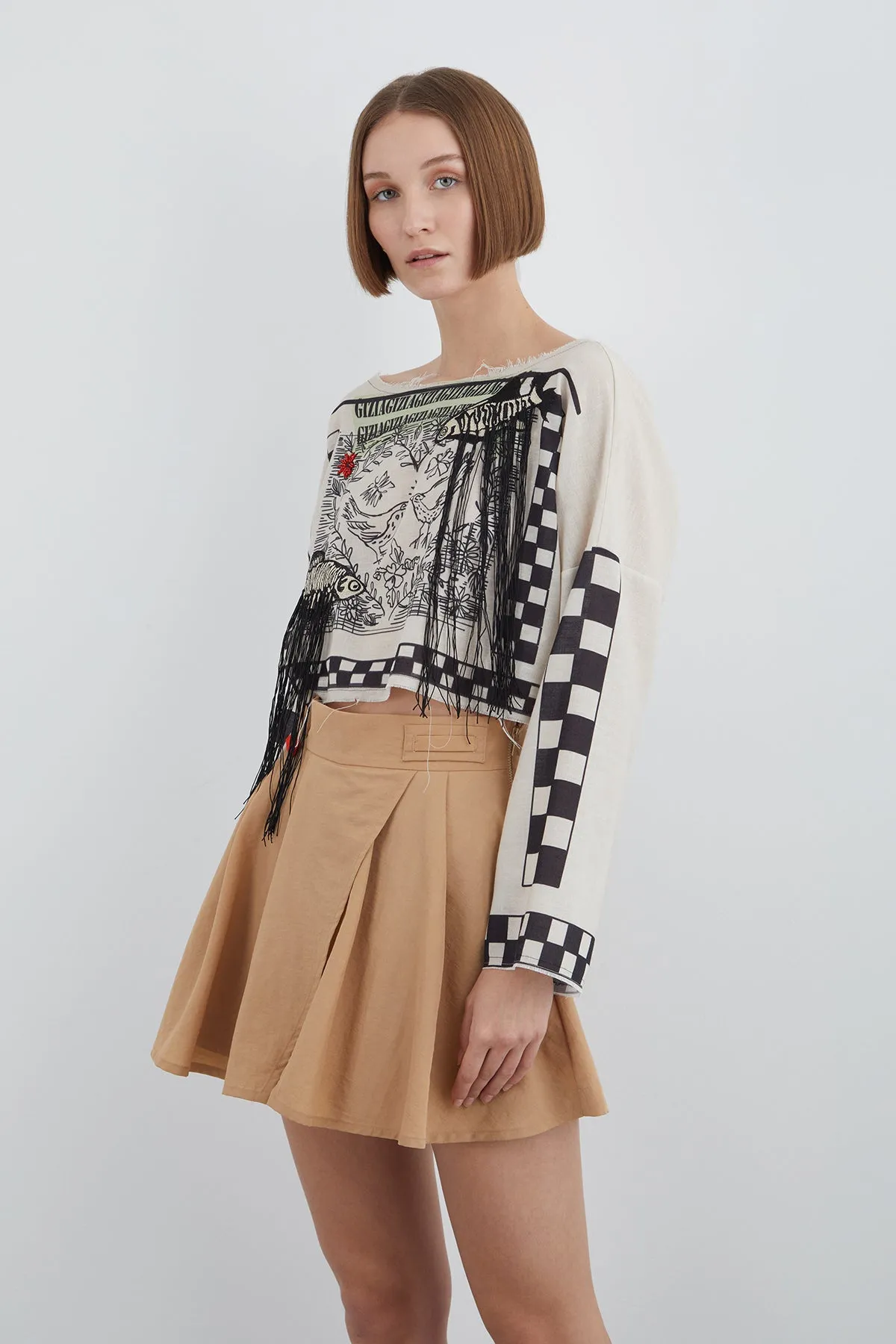 Flared Form Shorts Skirt
