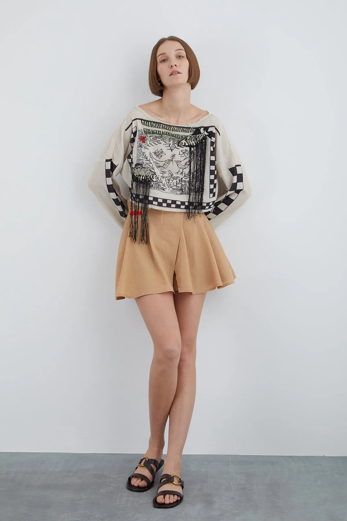 Flared Form Shorts Skirt