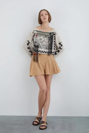 Flared Form Shorts Skirt