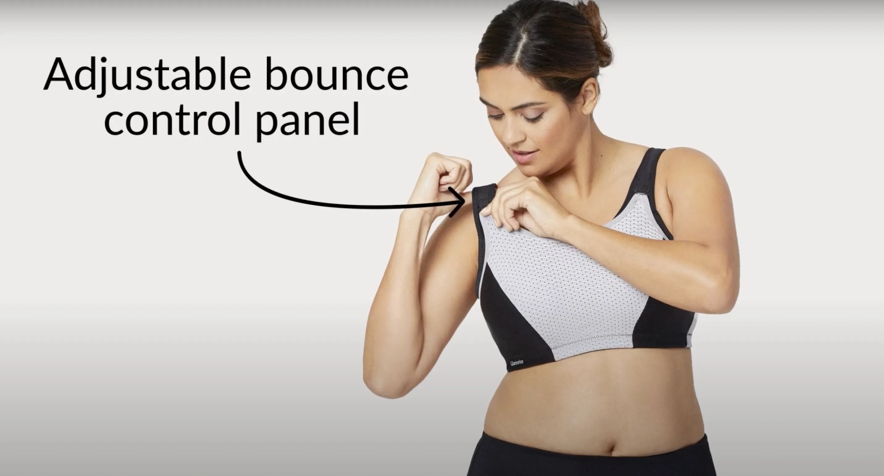 Glamorise Custom Control Wire-Free Sports Bra - White