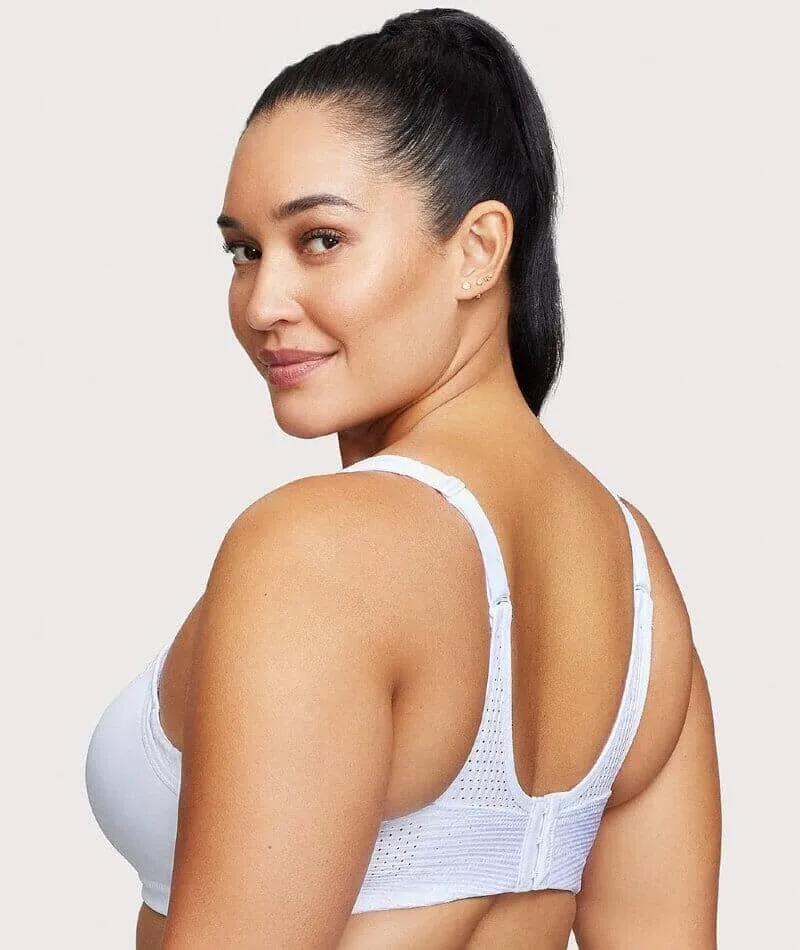 Glamorise Custom Control Wire-Free Sports Bra - White