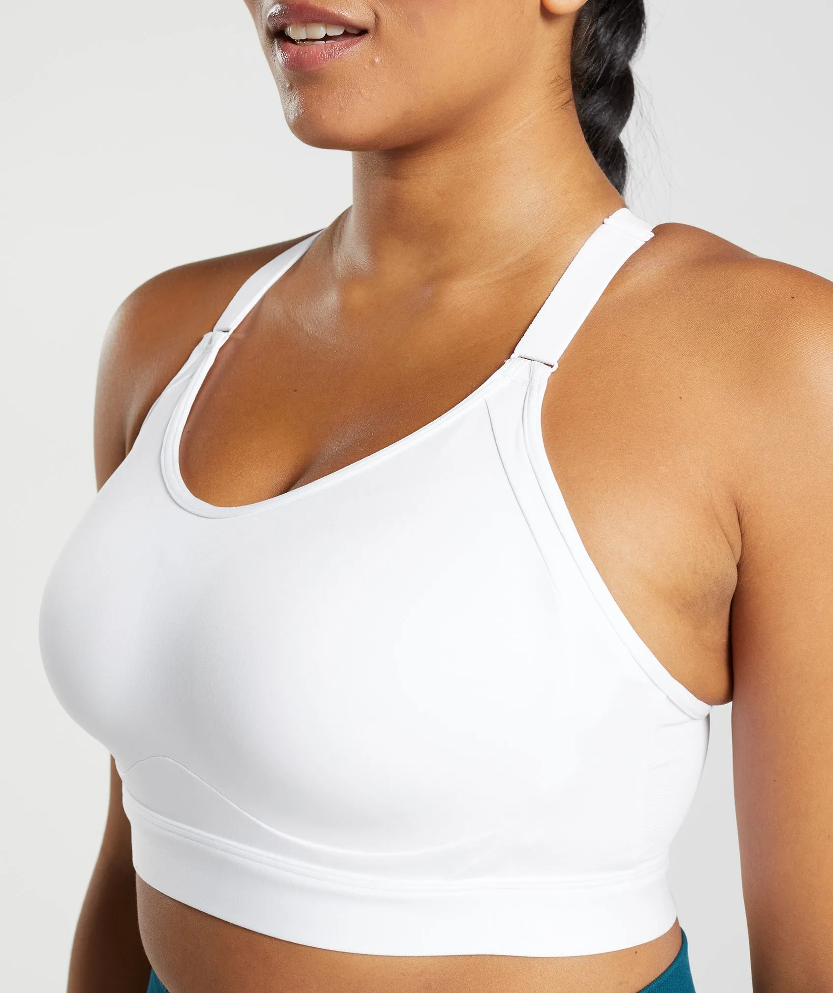 Gymshark Cut Out Back High Support Sports Bra - White
