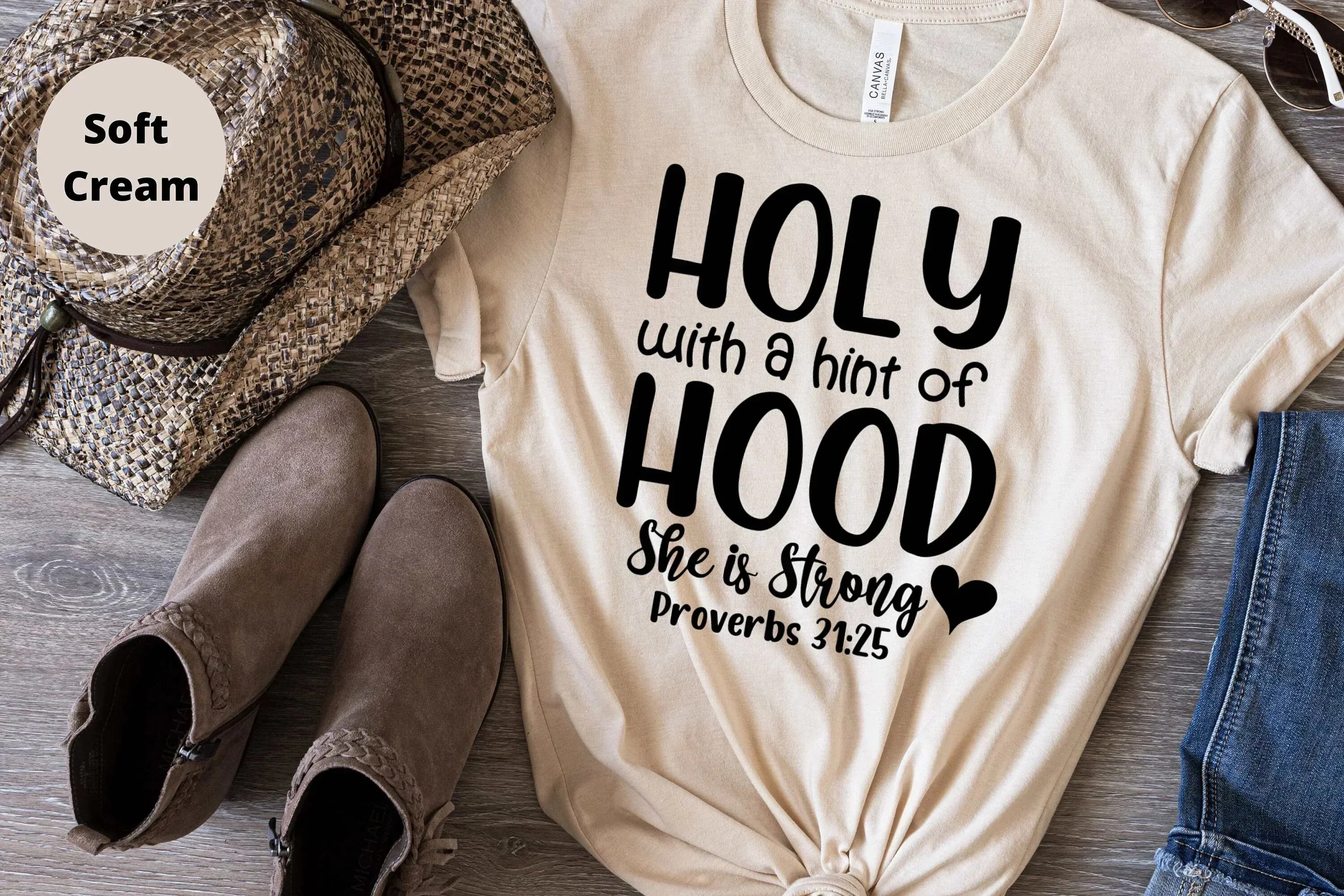 Holy with a Hint of Hood, Christian Shirt