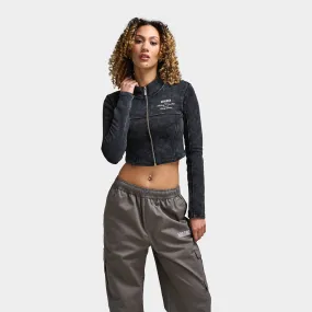 Hoodrich Women's OG Equate Corset Track Jacket Acid Wash / White Sand - Black