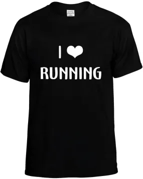 I Love Heart Running Unisex T-Shirt Novelty Graphic Tee Shirt