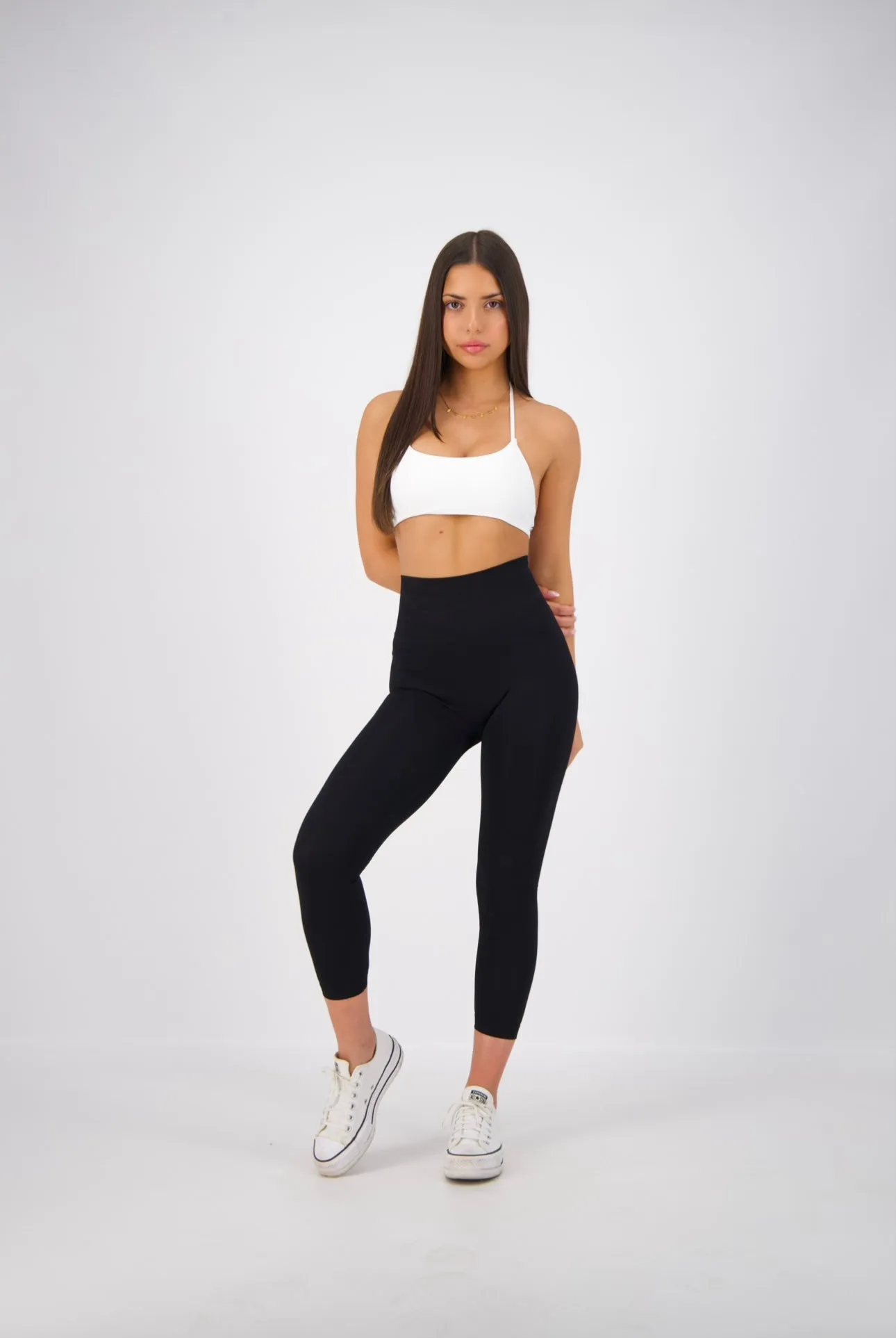 JET BLACK HOURGLASS LEGGINGS