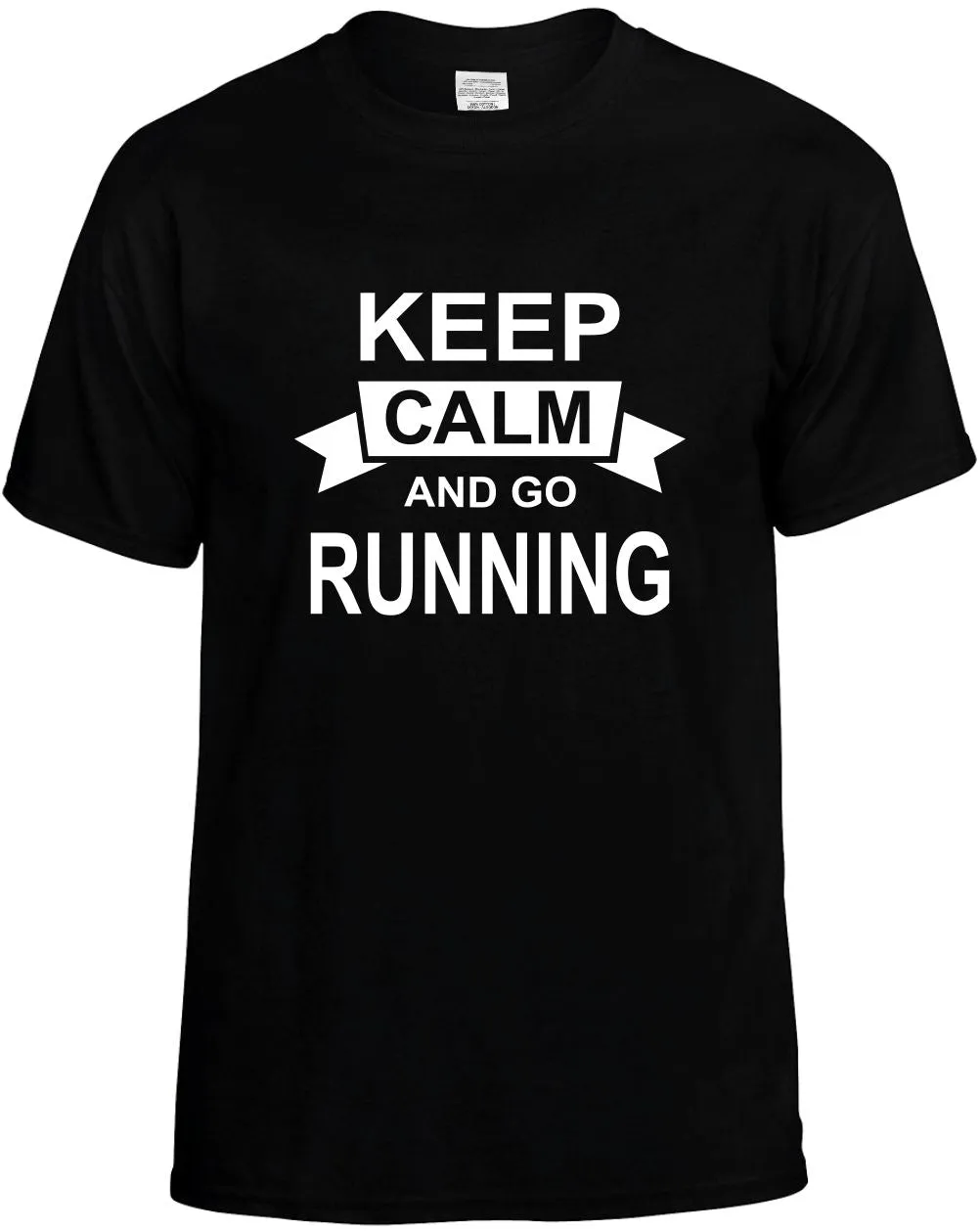 Keep Calm and Go Running Unisex T-Shirt Novelty Graphic Tee Shirt