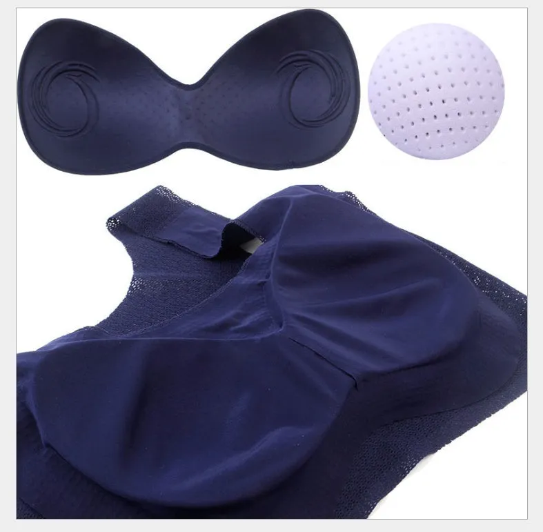 Large size sports underwear fat MM200 kg gathered thin bra without trace no rim sleep bra female