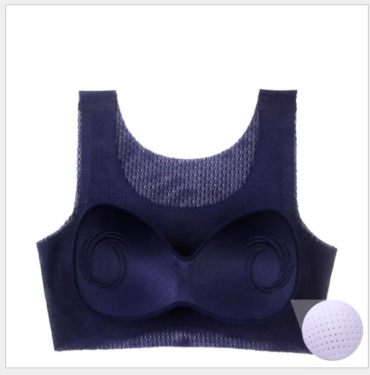 Large size sports underwear fat MM200 kg gathered thin bra without trace no rim sleep bra female