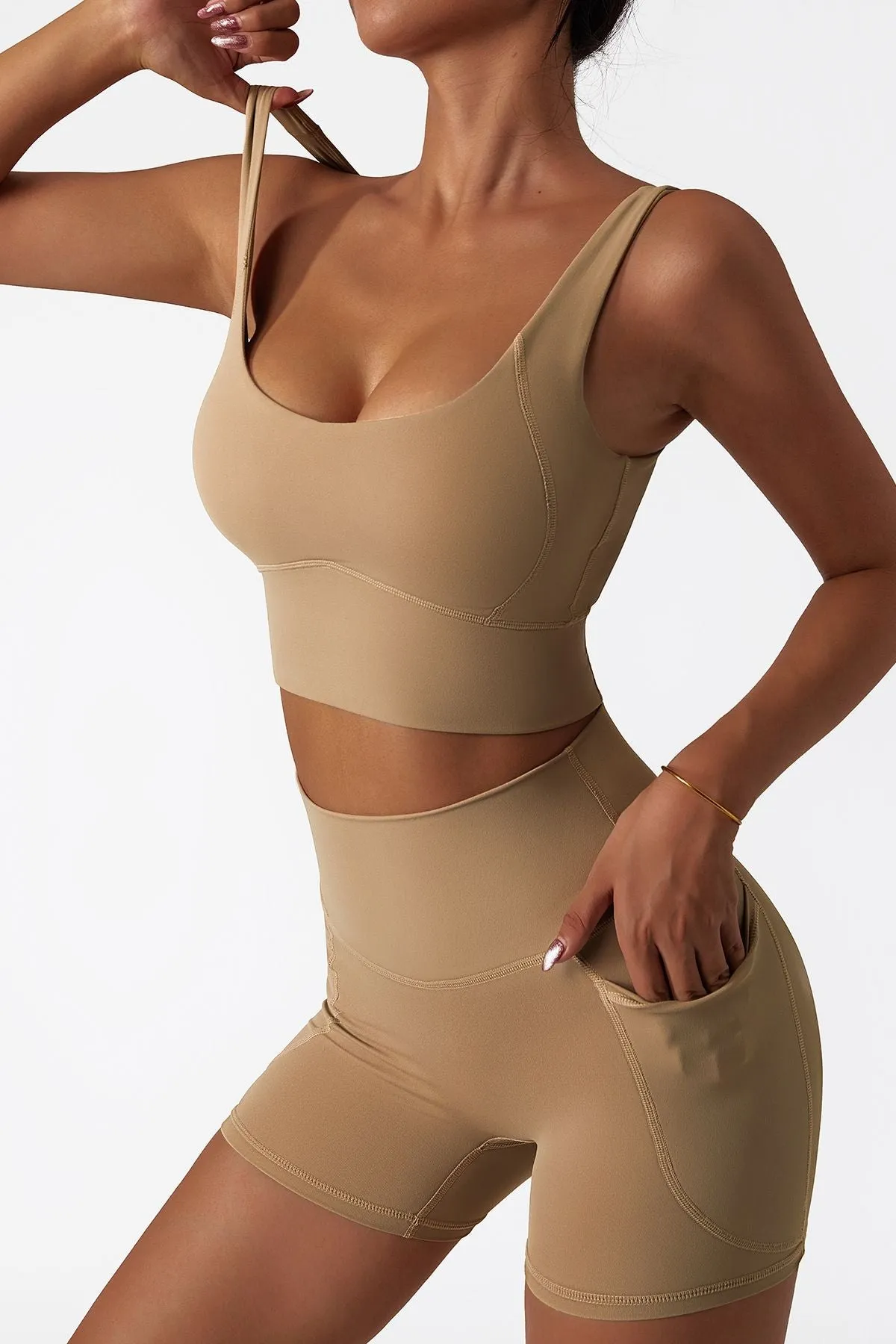 Longline Backless Sports Bra Top