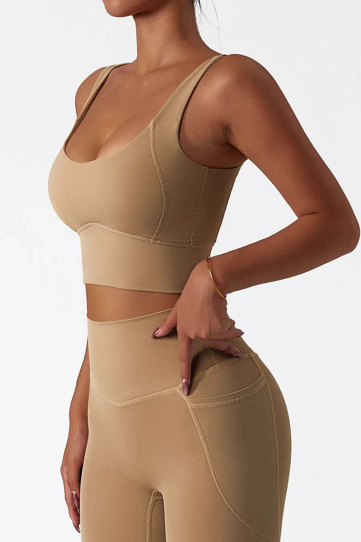 Longline Backless Sports Bra Top