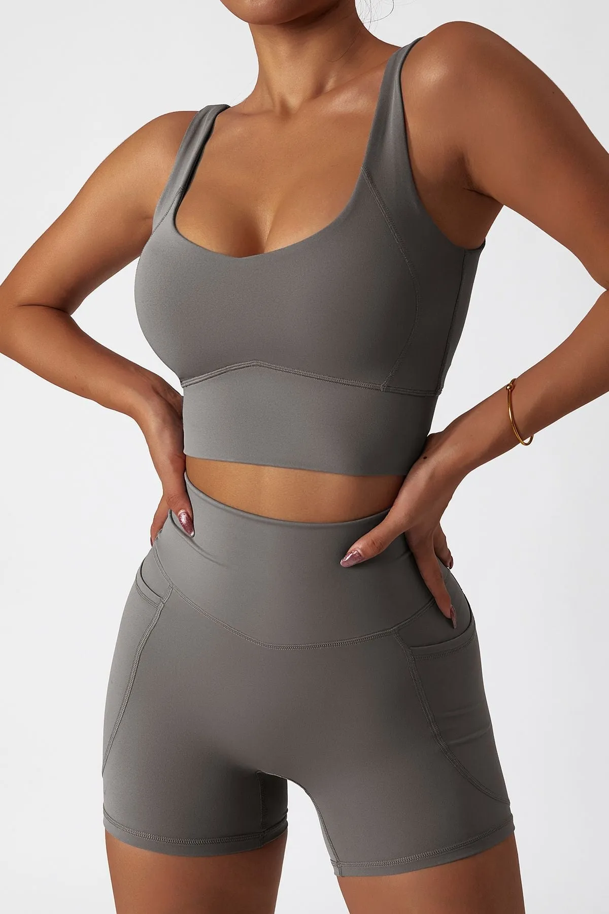 Longline Backless Sports Bra Top