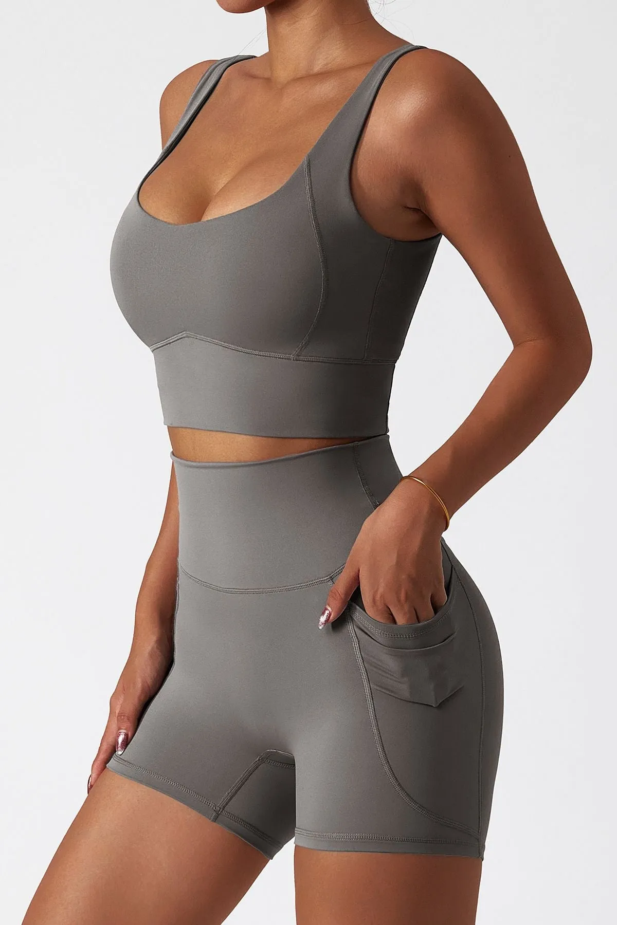 Longline Backless Sports Bra Top