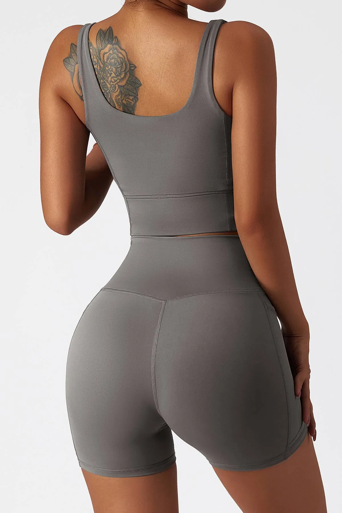 Longline Backless Sports Bra Top