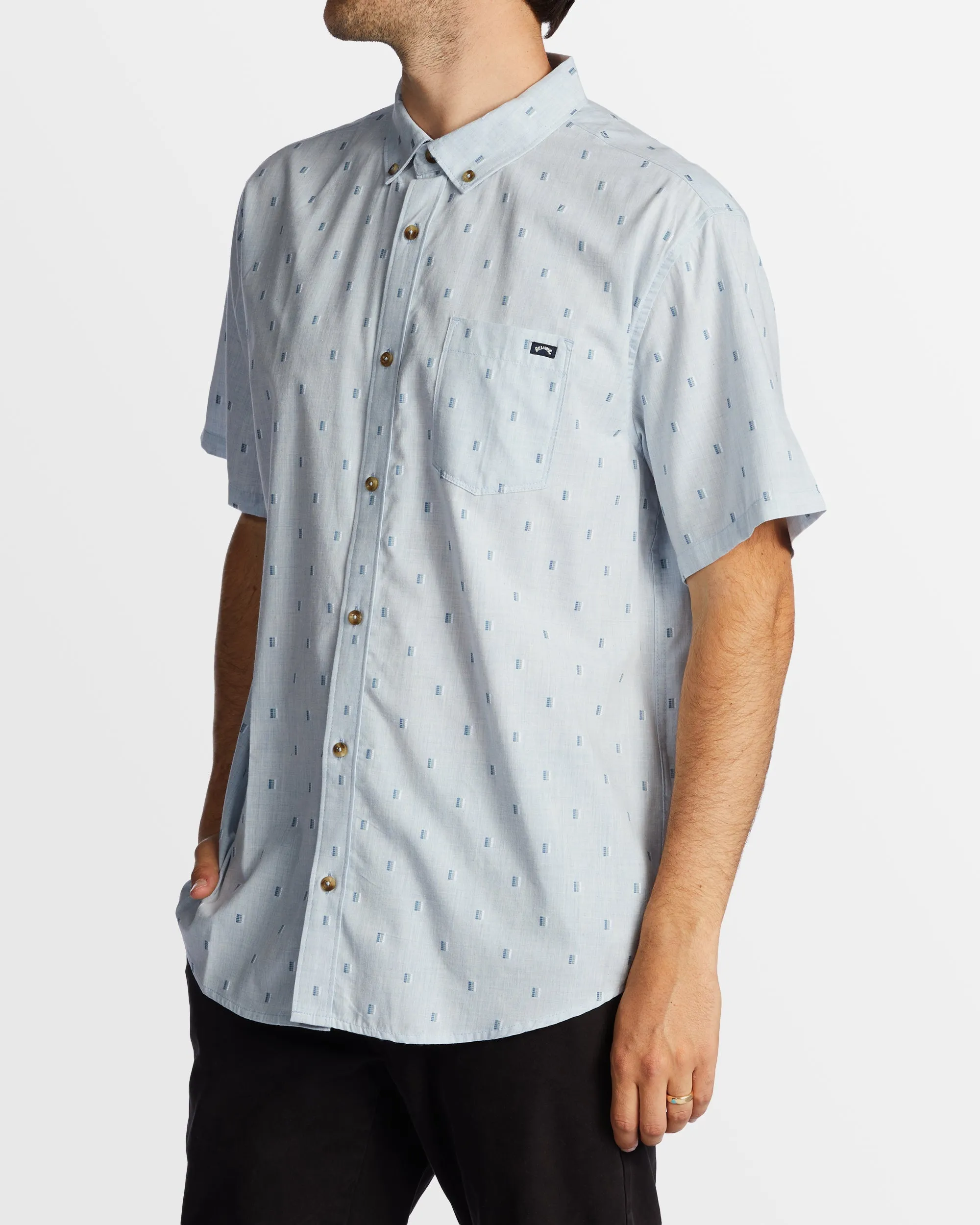 Mens All Day Jacquard Short Sleeve Shirt