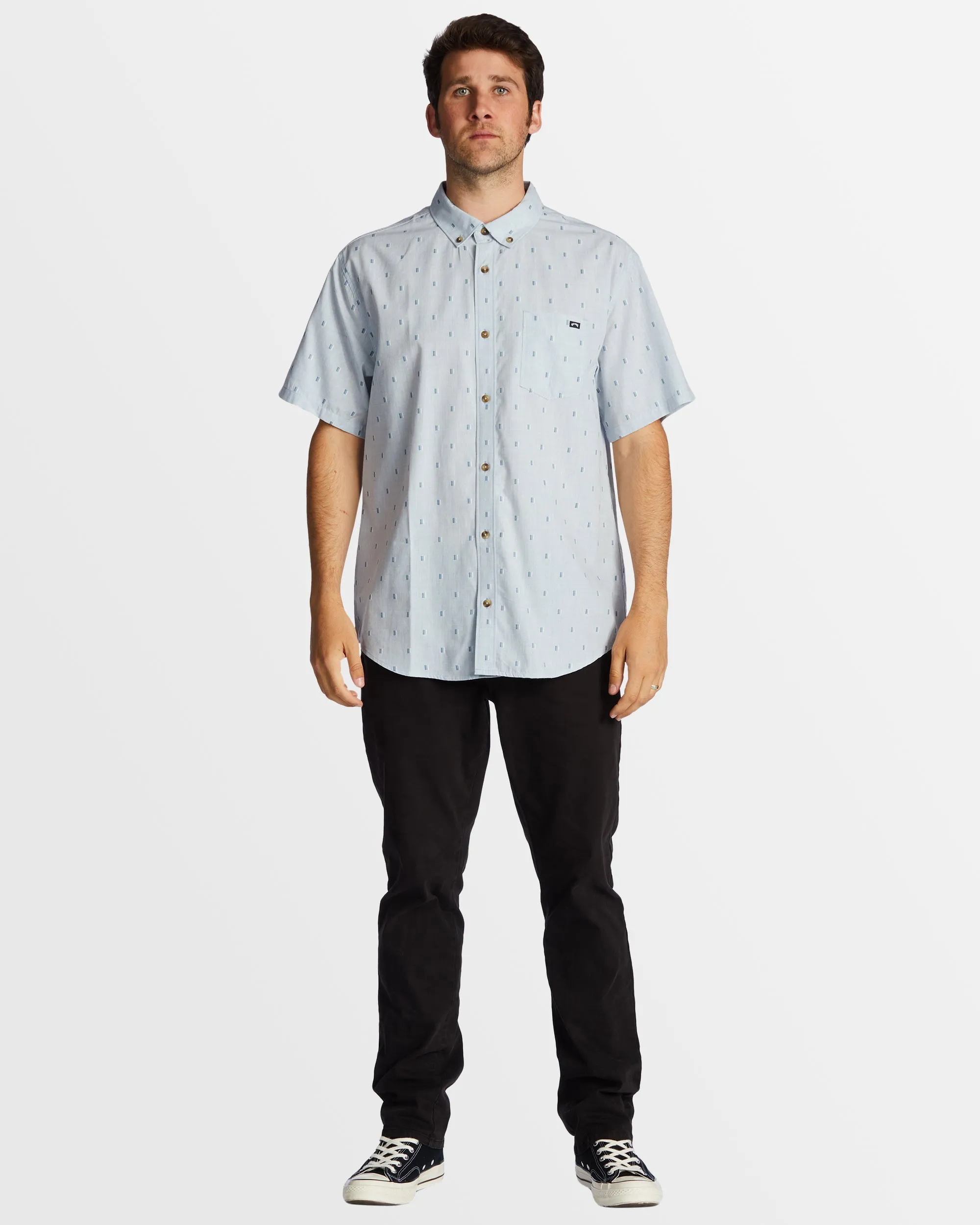 Mens All Day Jacquard Short Sleeve Shirt