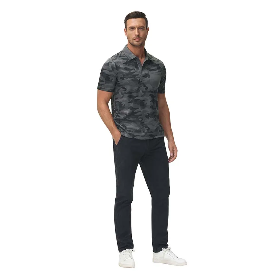 Men's camouflage golf shirt