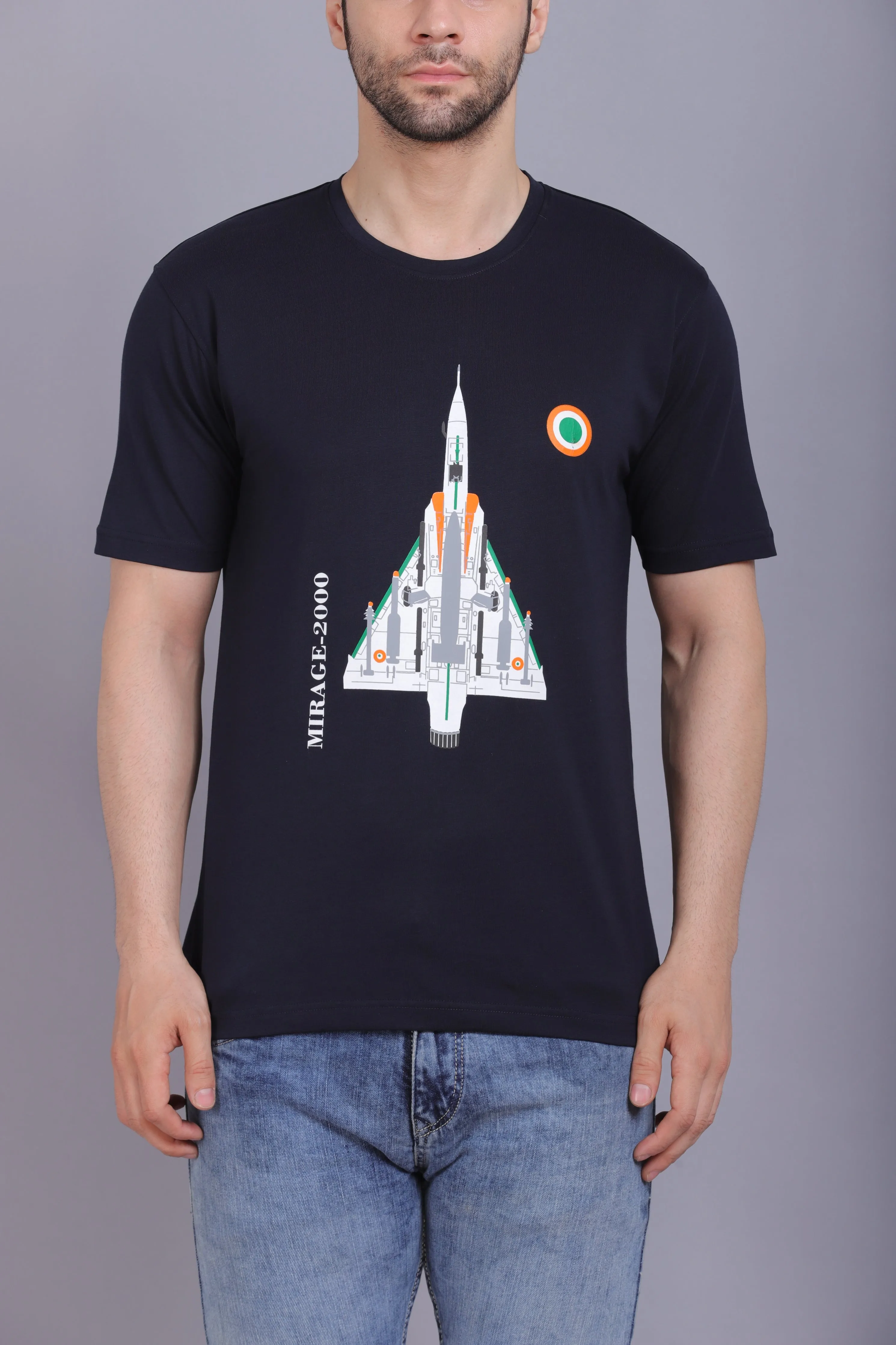 Men's Round Neck T shirt Mirrage Navy