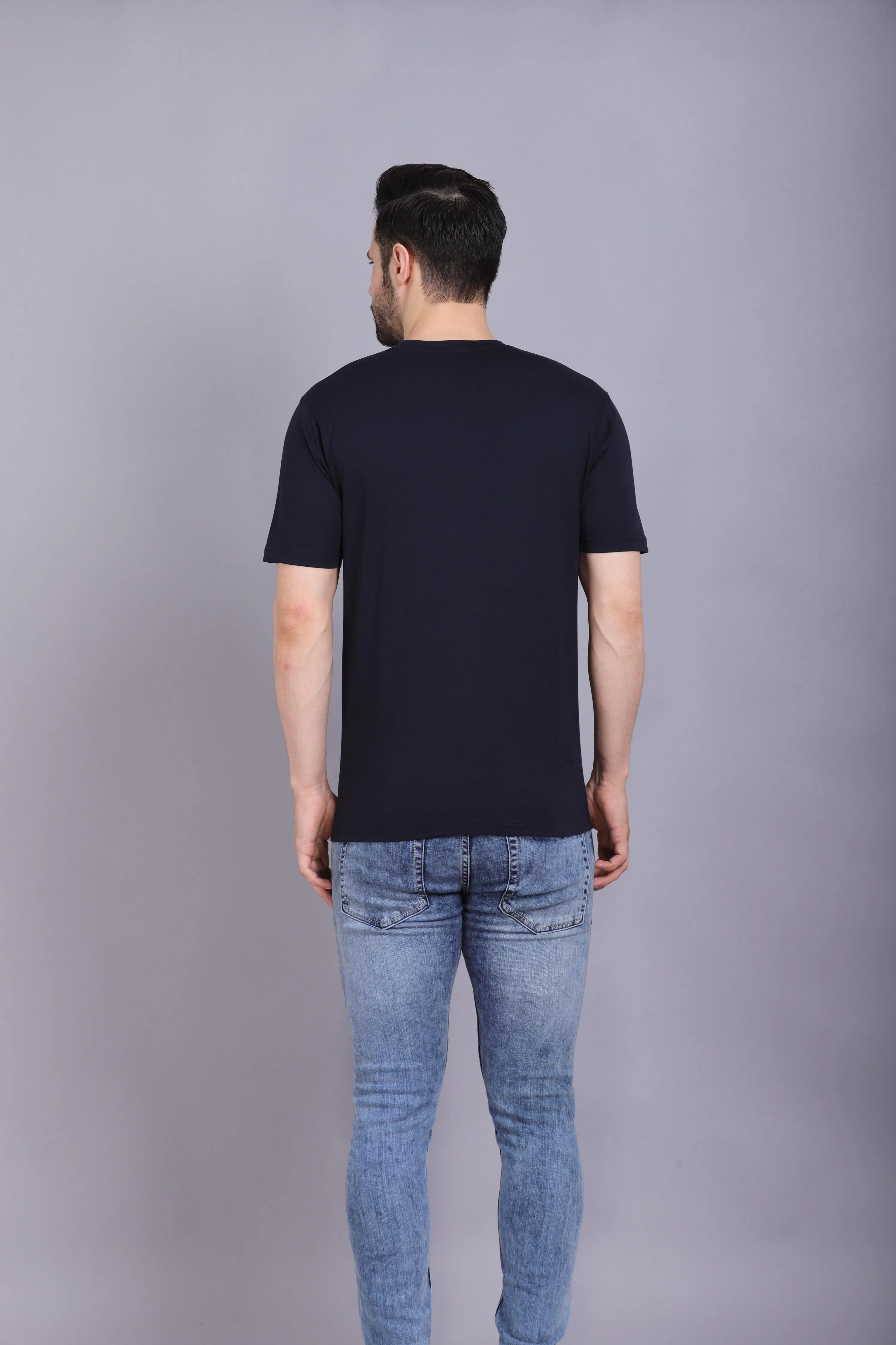 Men's Round Neck T shirt Mirrage Navy