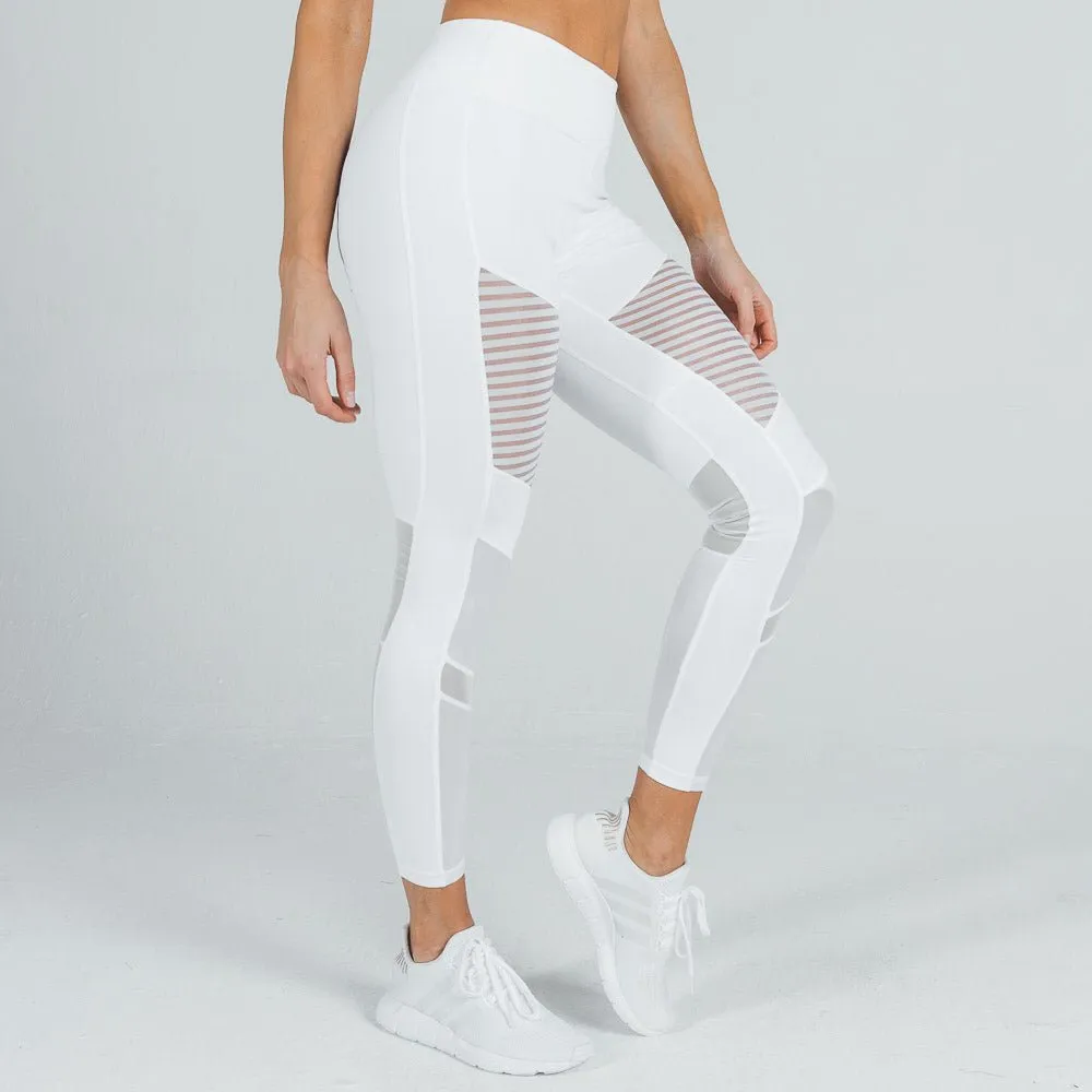 Mesh Leggings - White