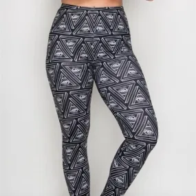 Miz Third Eye: Triangle 3D illusion Graphic Leggings XL