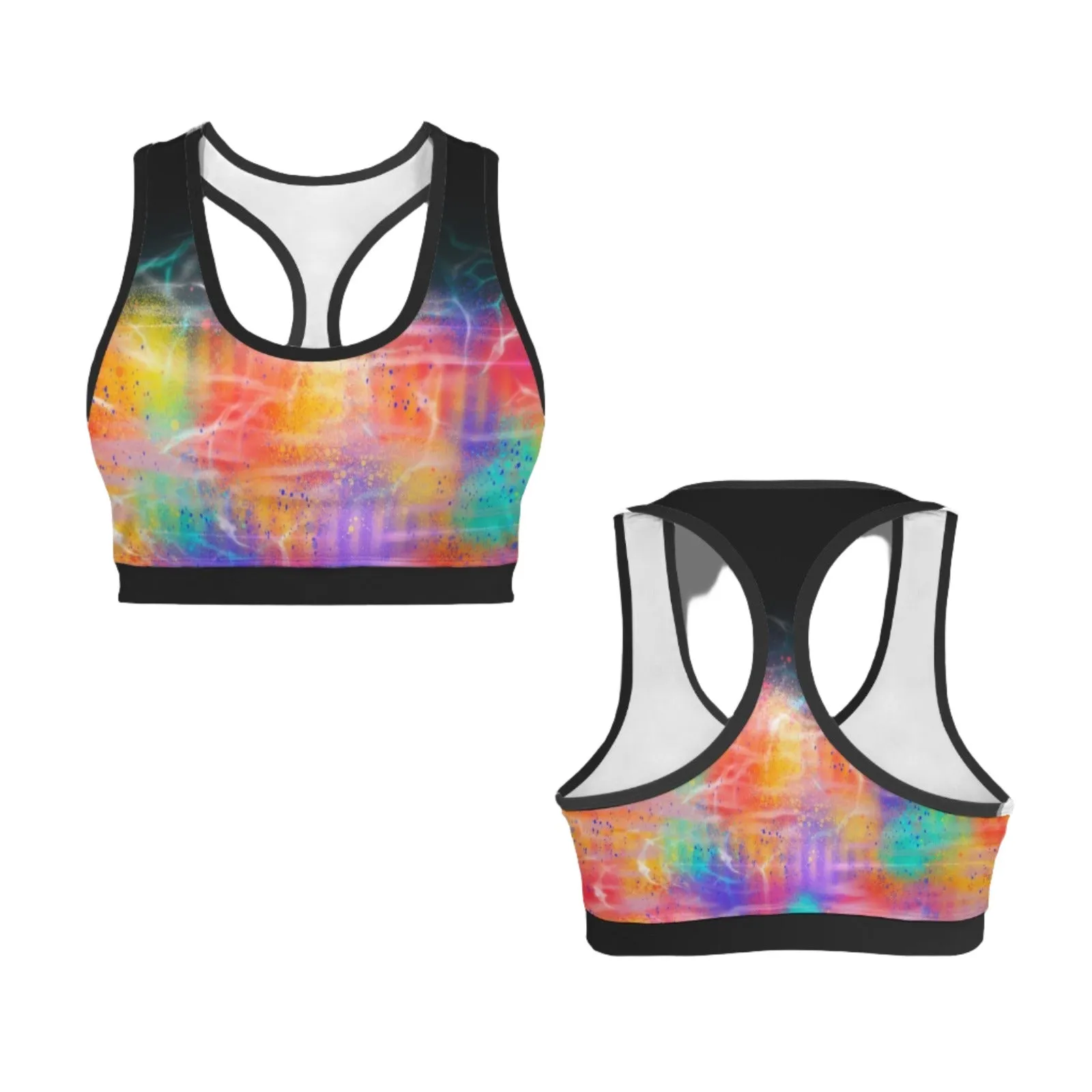 Multi with Black Sports Top up to 5 XL (FWS)