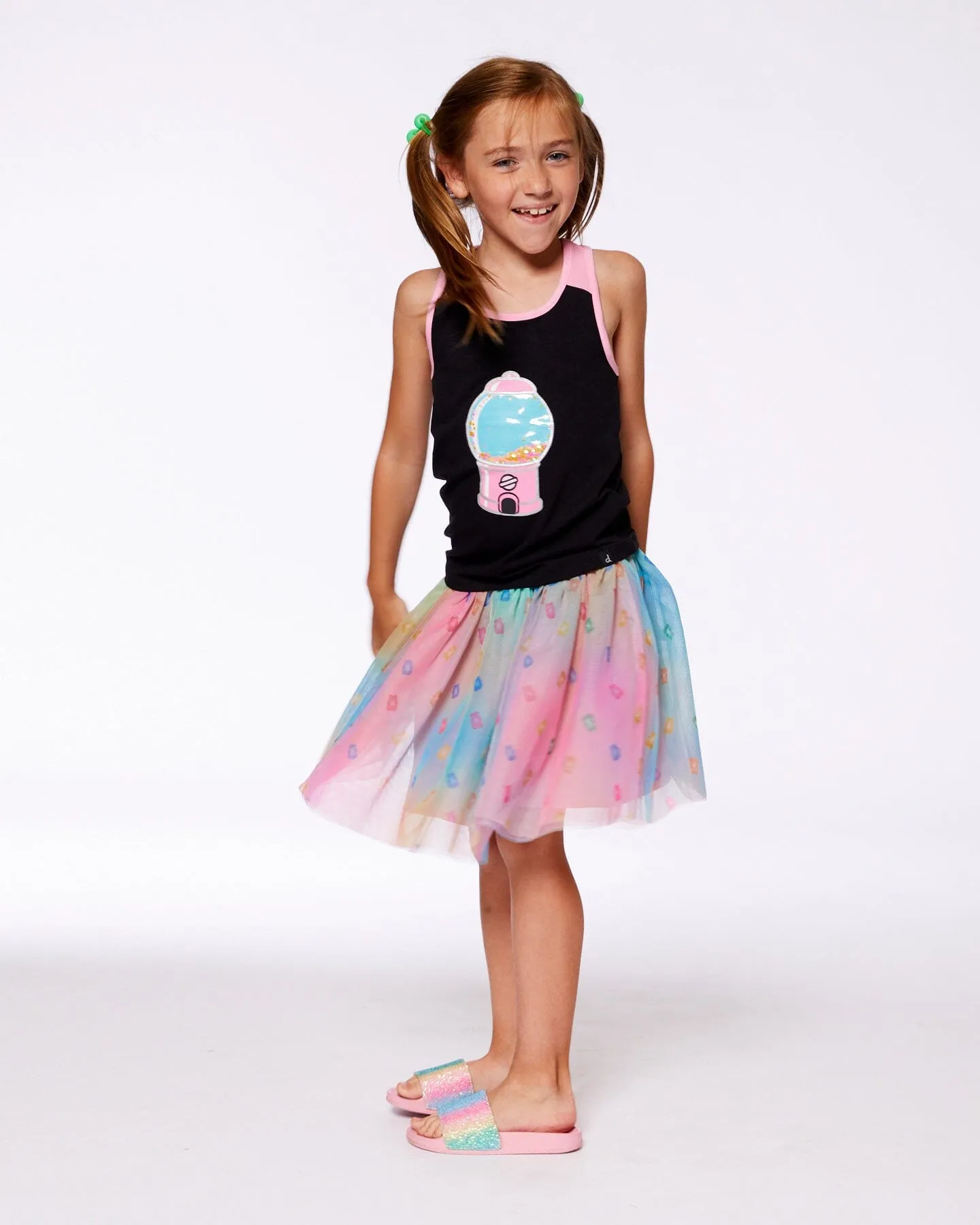 Organic Cotton Racerback Tank Top Black And Candy Machine