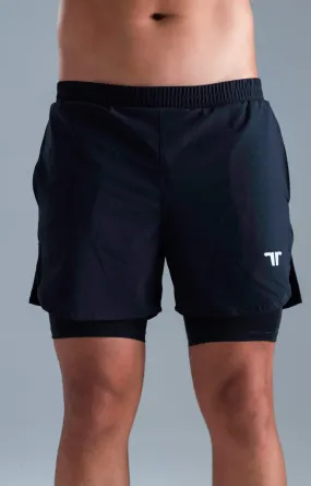 Pantaloneta con Licra Interna Boost Black Man