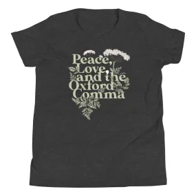 Peace, Love, And The Oxford Comma Kid's Youth Tee