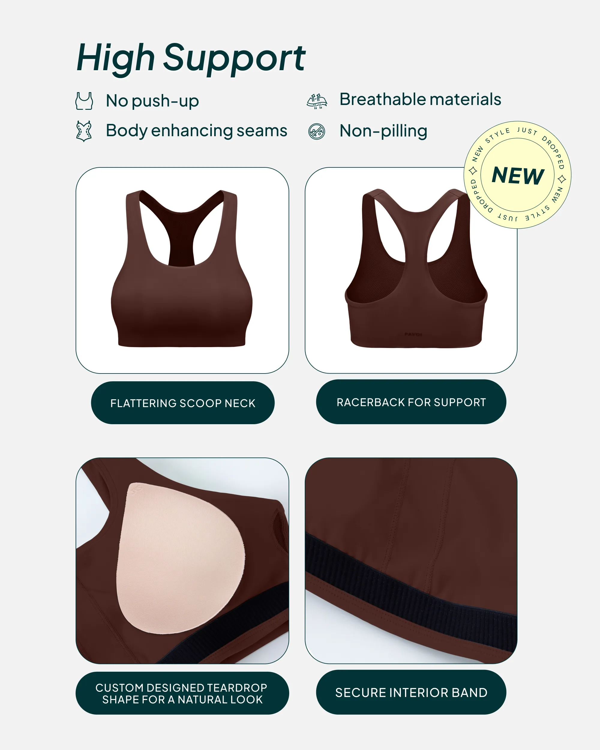 Performance High-Support Racerback Sports Bra