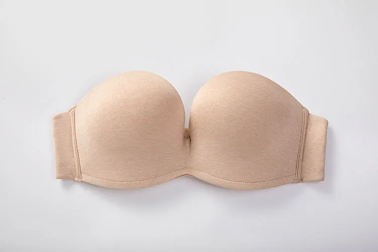 Plus size silicone bands strapless bras (Size 32/70-42/95, C-F)