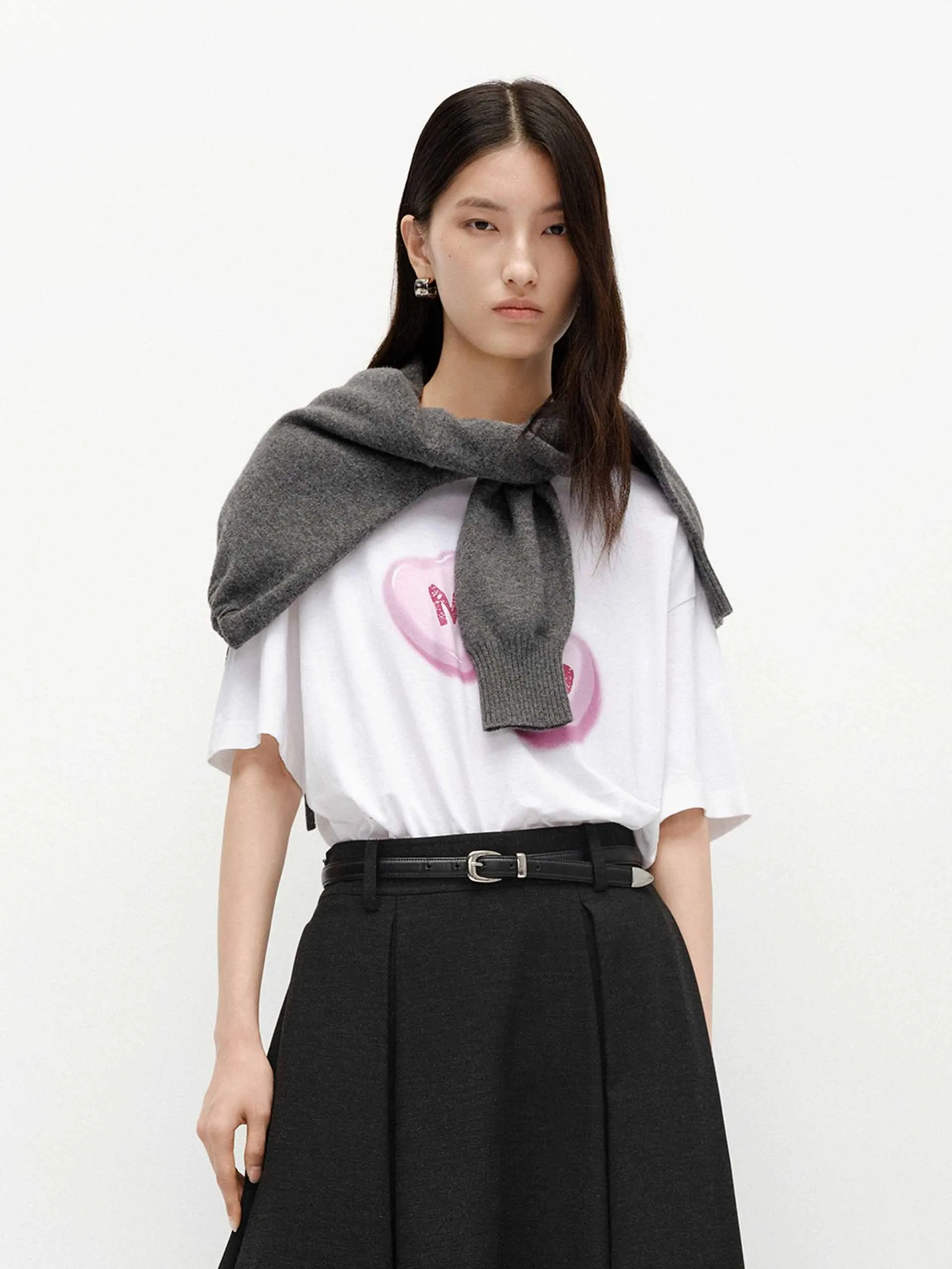 Printed Detail Cotton T-shirts