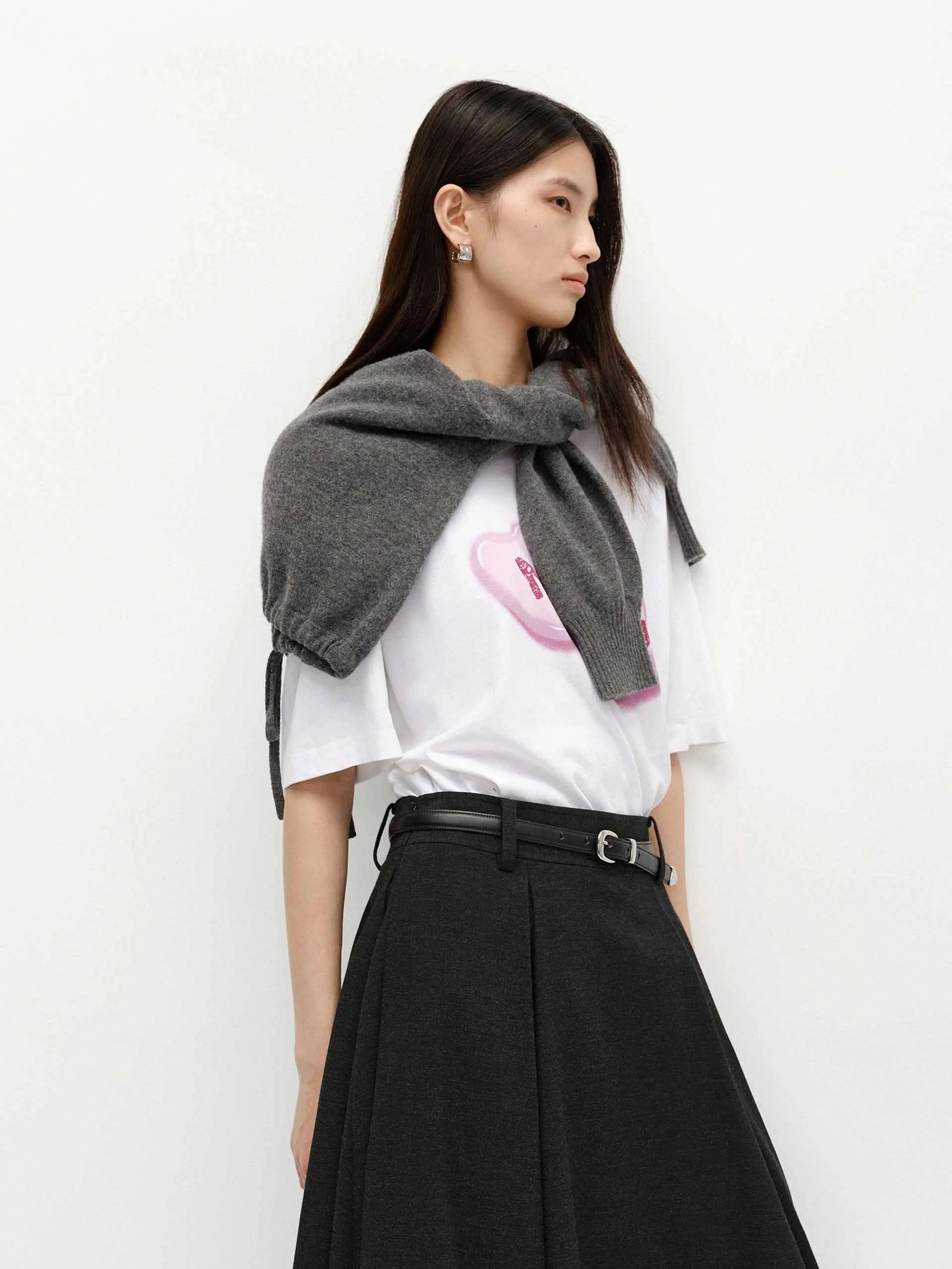 Printed Detail Cotton T-shirts