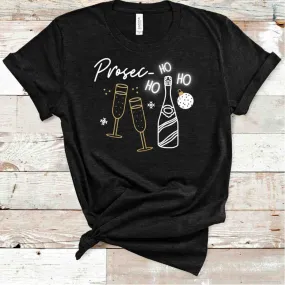 Prosec Ho Ho Ho Prosecco T-Shirt - Black Heather