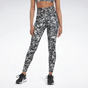 Reebok Apparel Women Lux 2.0 Speckle Modern Safari Leggings Black