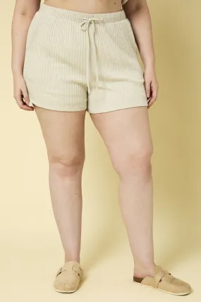 Ribbed Drawstring Short