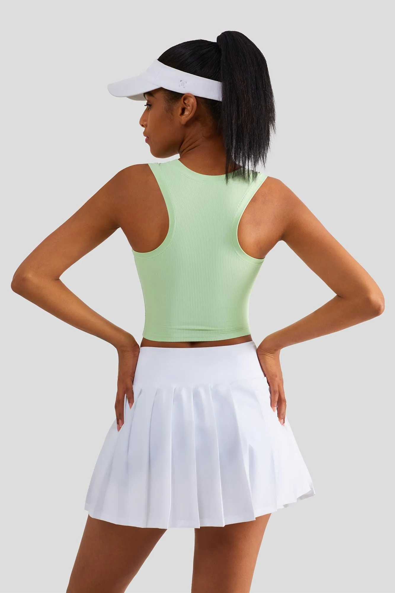 Ribbed Longline Racerback Sports Bra