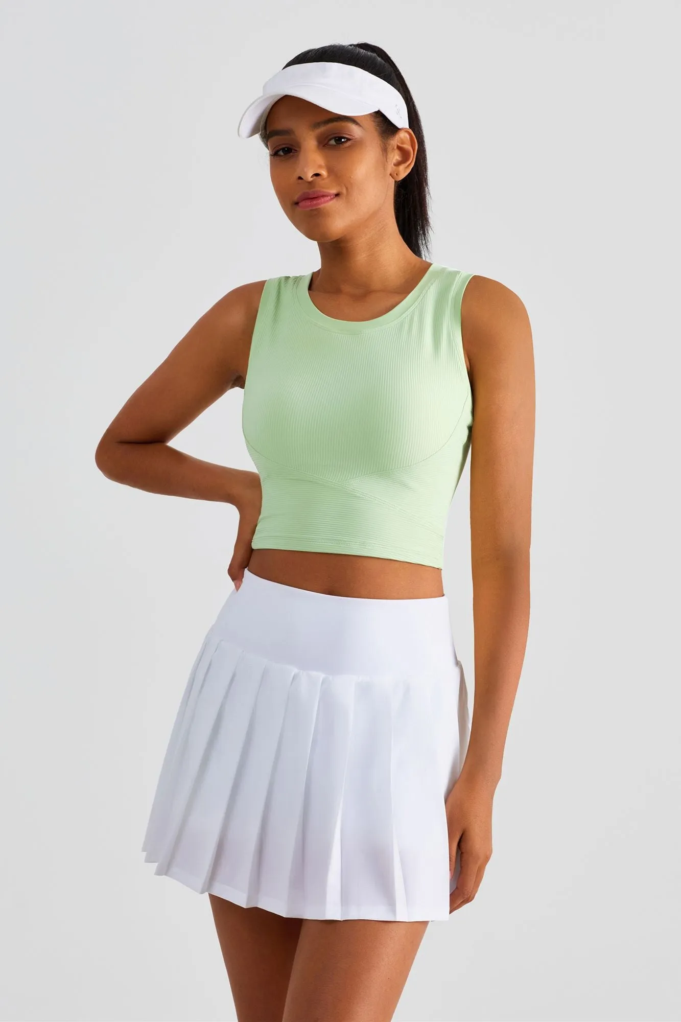 Ribbed Longline Racerback Sports Bra