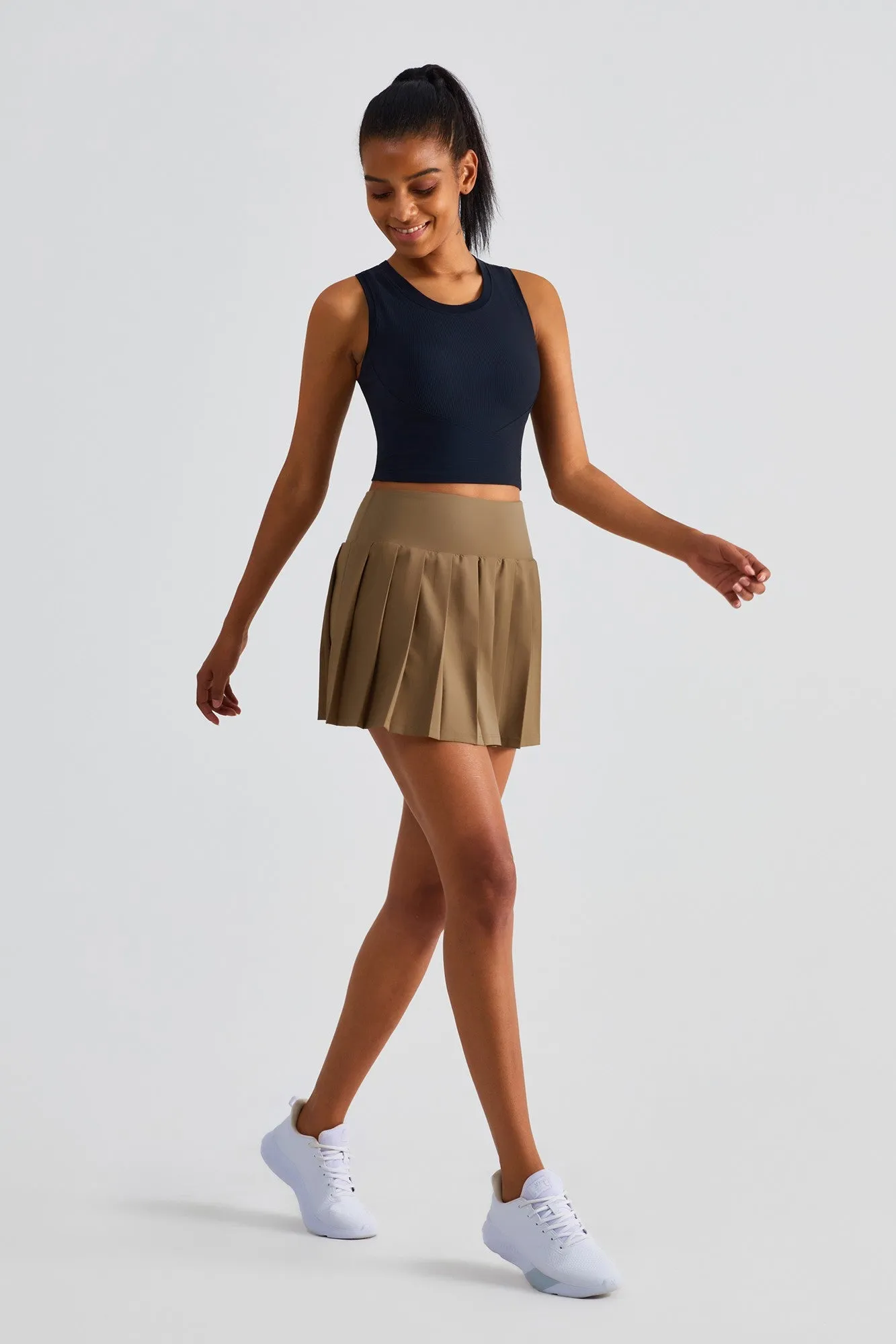Ribbed Longline Racerback Sports Bra