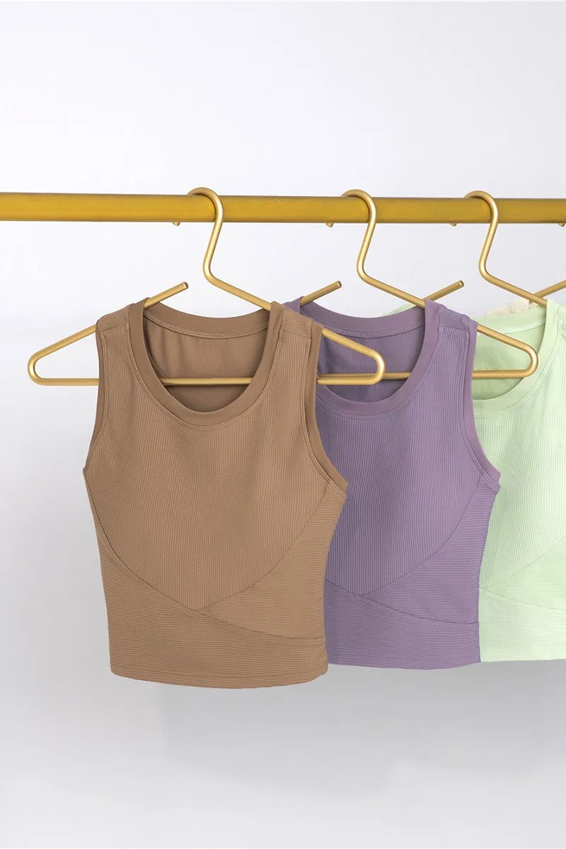 Ribbed Longline Racerback Sports Bra