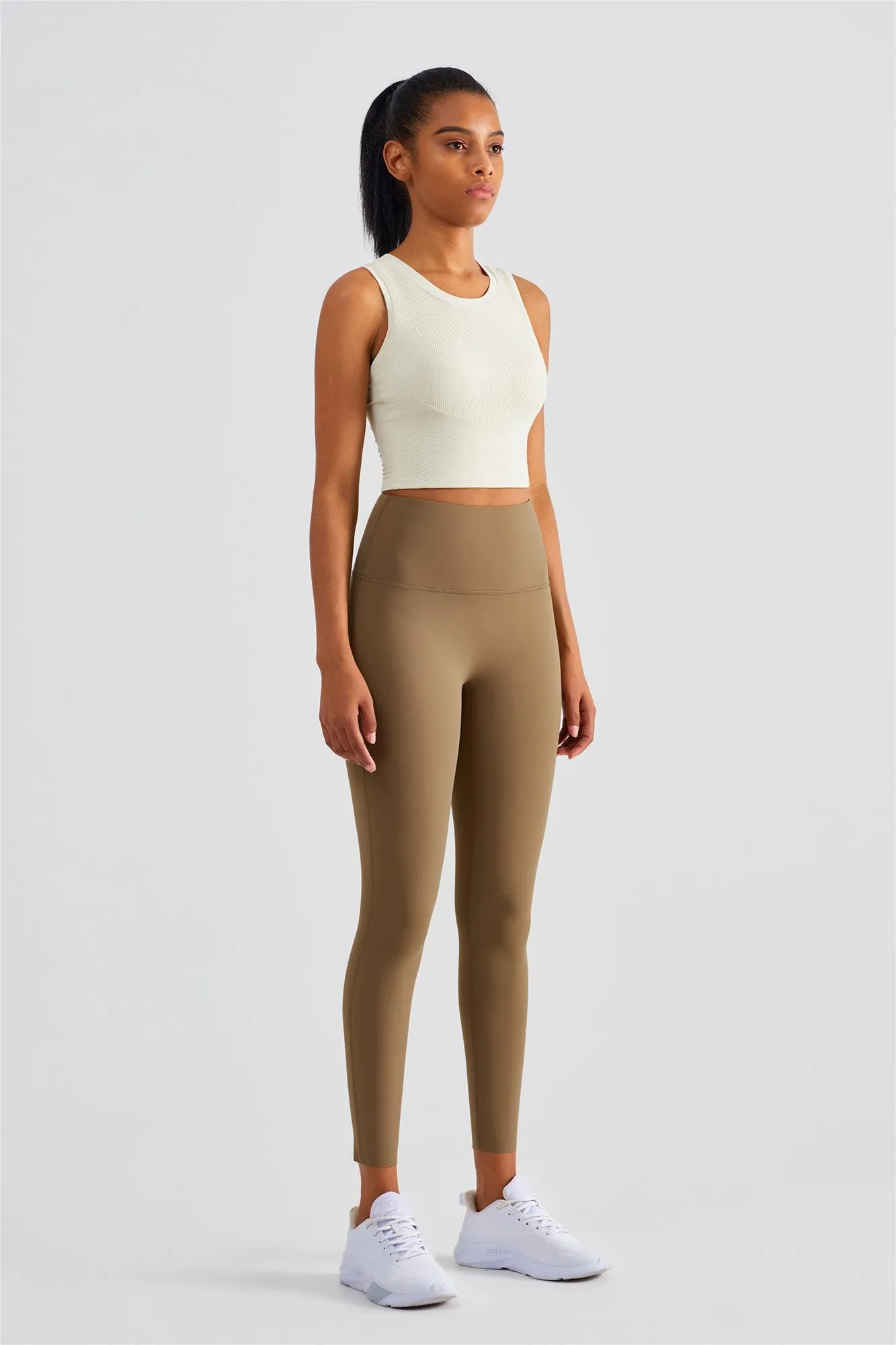 Ribbed Longline Racerback Sports Bra