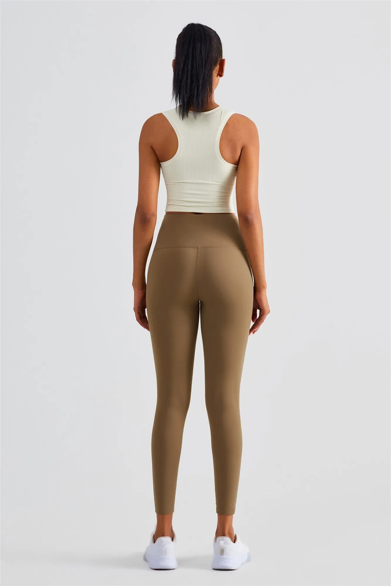 Ribbed Longline Racerback Sports Bra
