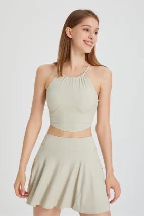 Ribbed Y-Back Sports Bra