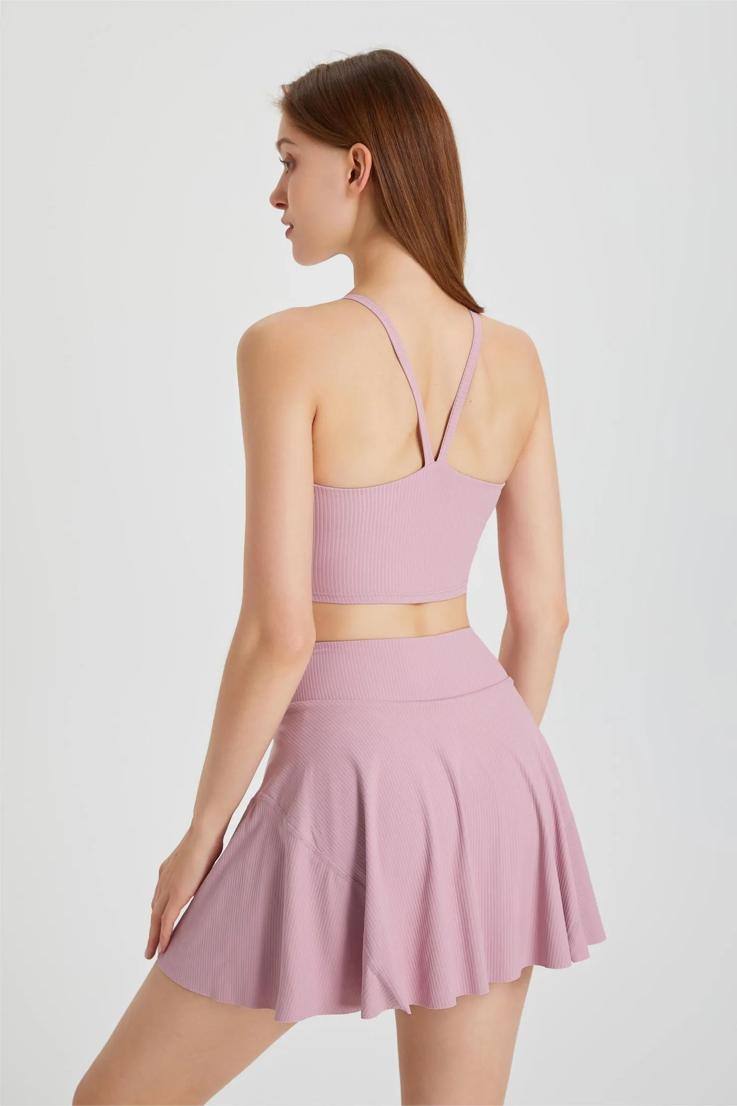 Ribbed Y-Back Sports Bra