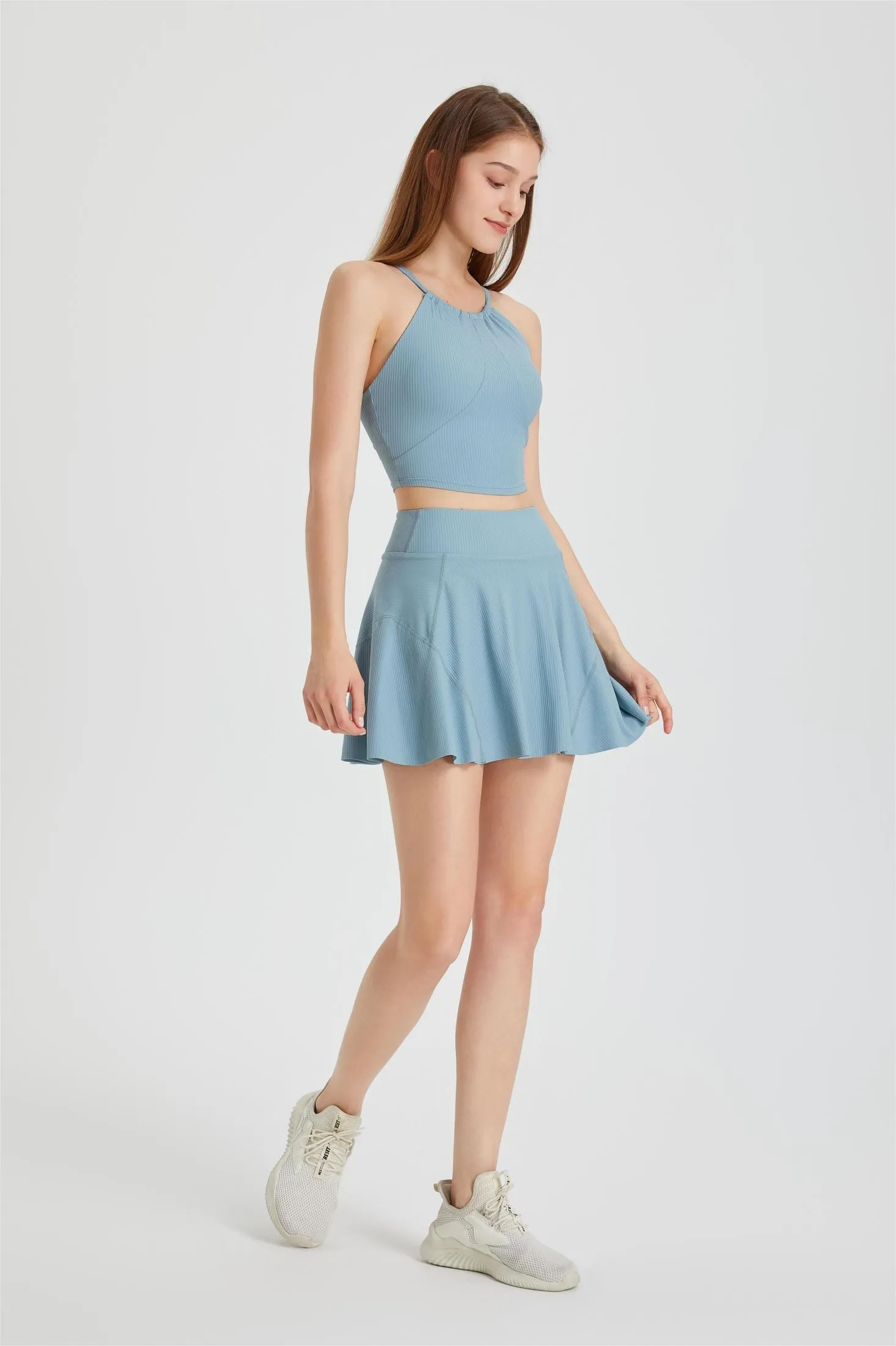Ribbed Y-Back Sports Bra
